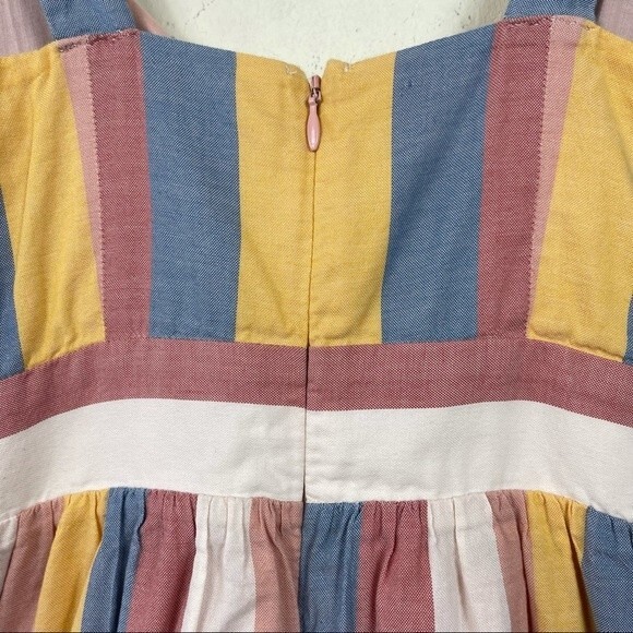 Madewell Tie Front Boho Cutout Button Front Summer Sun Dress Sherbet Stripe 00 - Picture 11 of 14